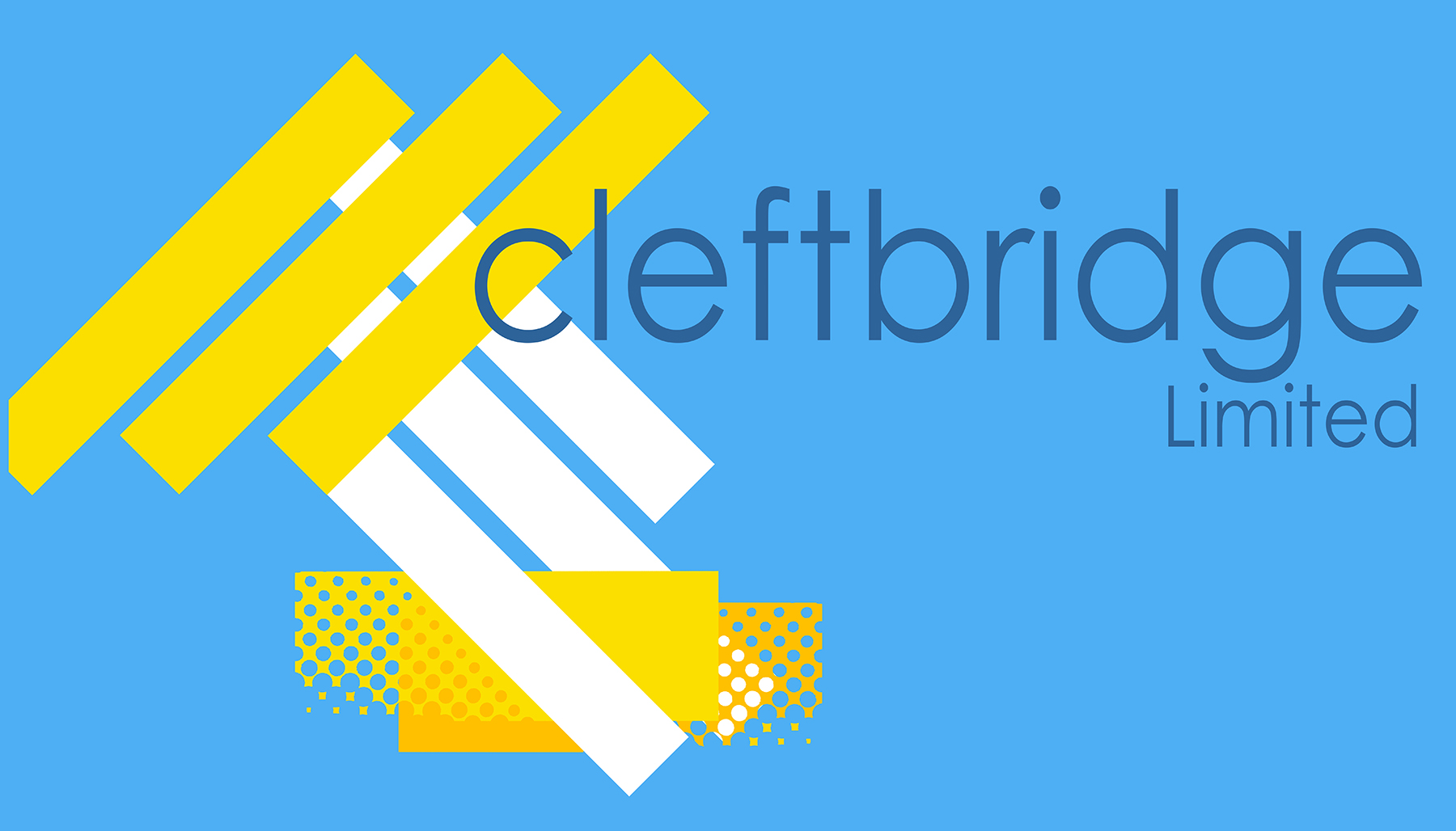 2023 09 21 Cleftbridge Limited Logo + name blue bkgrd v4-1 small